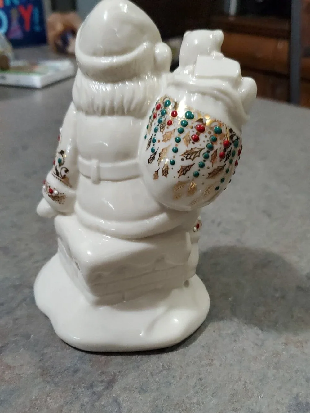 Lenox China Jewel Colloection Ceramic Santa Figurine